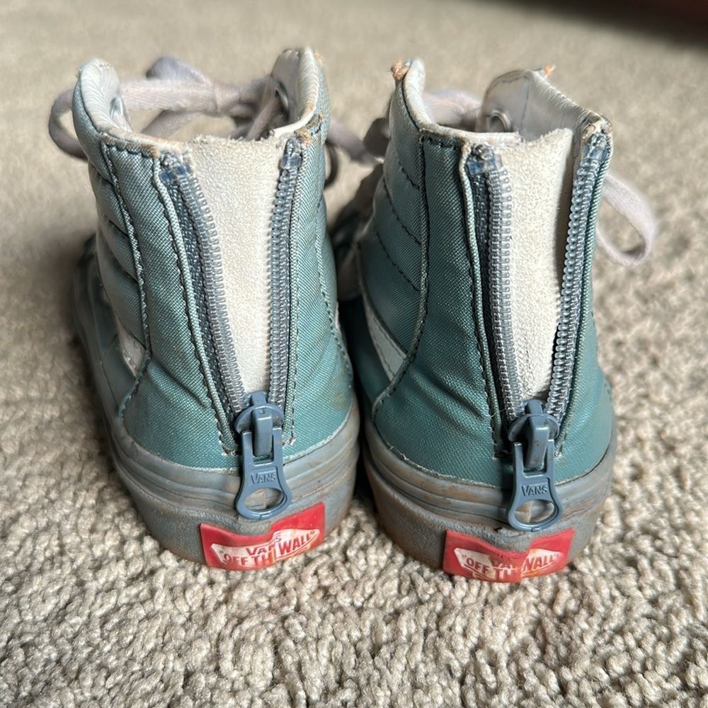 Hi top old skol Vans. Gray and white. Size 11. Red clay dirt can be washed off. - Picture 2 of 8